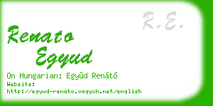 renato egyud business card