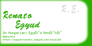 renato egyud business card